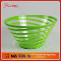 Round-Shape Bright Green Eco-friendly Plastic Microwave Oven Bowl Set